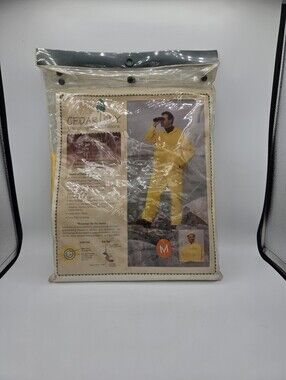 Cedar Key Squall 3-Piece Unisex Rain Suit w/ Hood, Yellow, Size M